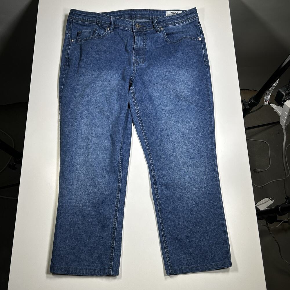 Buffalo David Bitton Jackson Jeans Men’s 38x25 Blue Straight Stretch Dark Wash